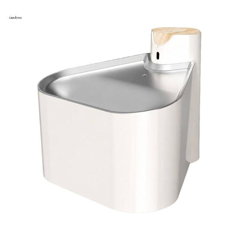 Iny Cats Fountain Quiet Moving Stream Station สําหรับในร่มอัตโนมัติเครื่องดื่มสัตว์เลี้ยง 304 ถาดโลห