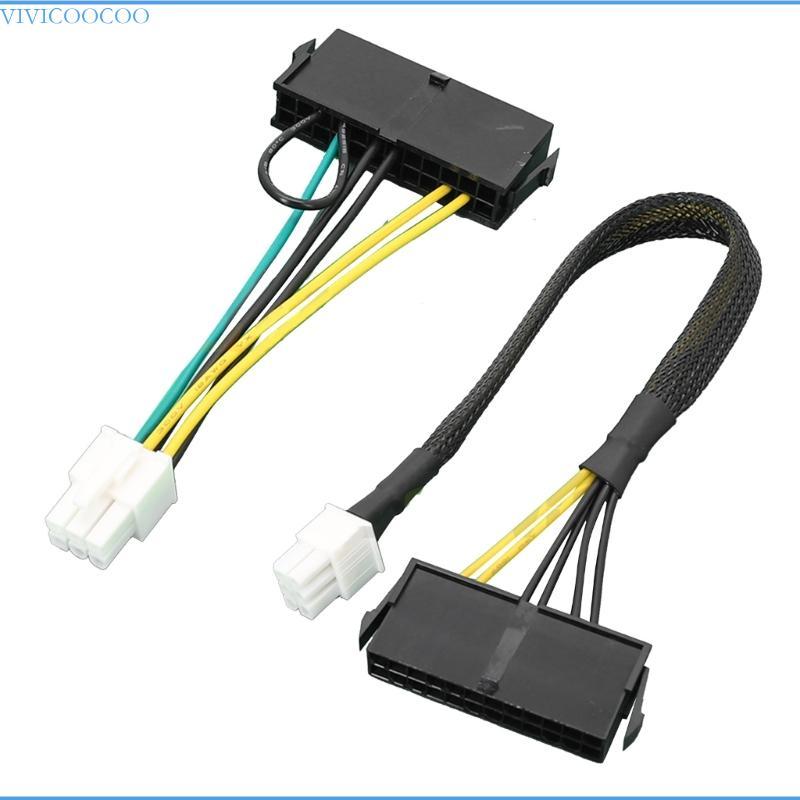 VIVI Female to Male 24Pin to 6P Conversion Line ATX PSU Extension Wire สําหรับ 6Pin