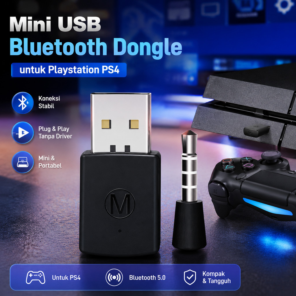 Woopower Mini USB Bluetooth Dongle สําหรับ Playstation PS4 - 78474