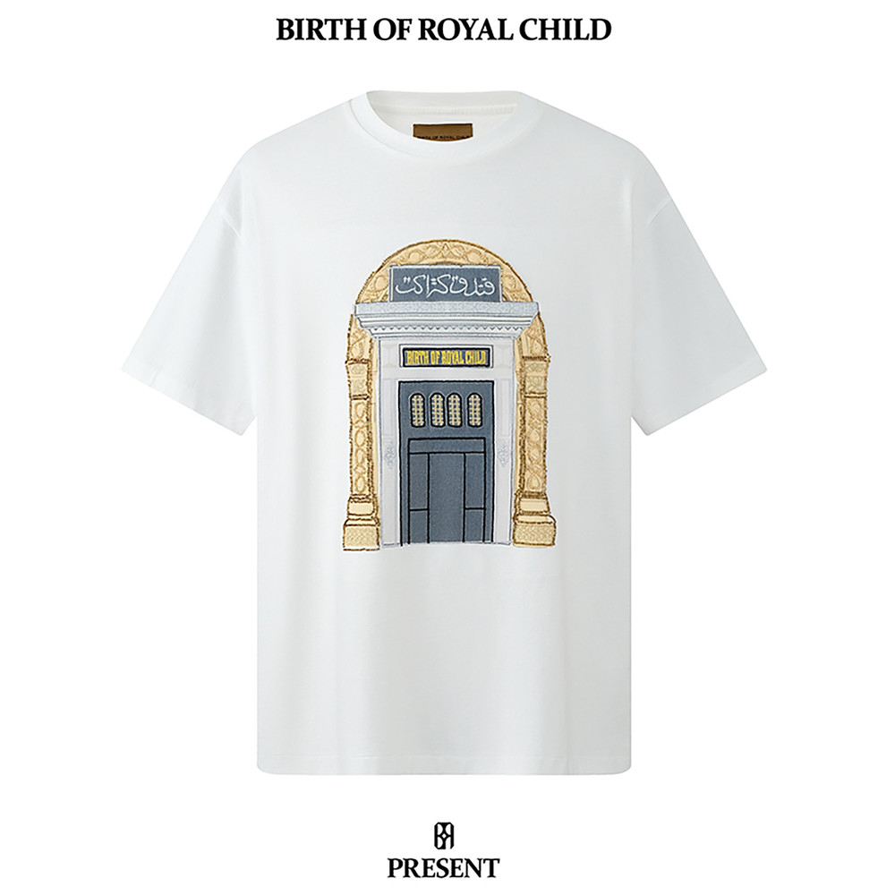[ของแท้อย่างเป็นทางการ] Birth of Royal Child BORC ปักโรงแรม Aswan เสื้อยืดแขนสั้น