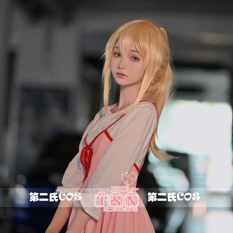 วินาทีเมษายนเป็นโกหกของคุณ Kaoru Miyahara/Kaoru Karui Sawa สีบลอนด์ผมหางม้า COS วิกผม Q16