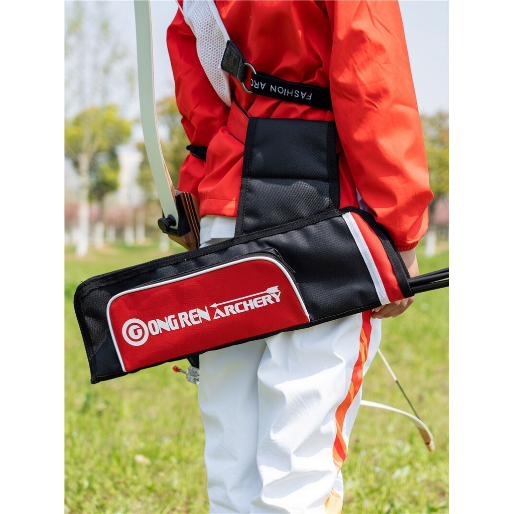 Messenger ประเภท Quiver กระเป๋าสะดวก Pick-up Arrow Recurve Bow ปรับ Quiver Quiver Quiver เด็ก Ad