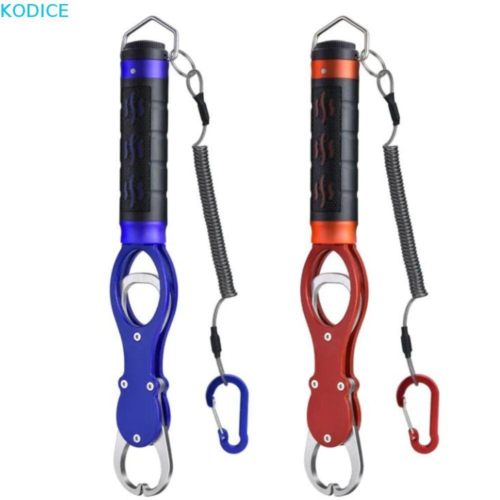 KODICE Fish Lip Gripper, Long Handle อลูมิเนียมตกปลา Gripper,แยกแหวนลื่นจับ Heavy Duty ผู้ถือปลาแบบพ