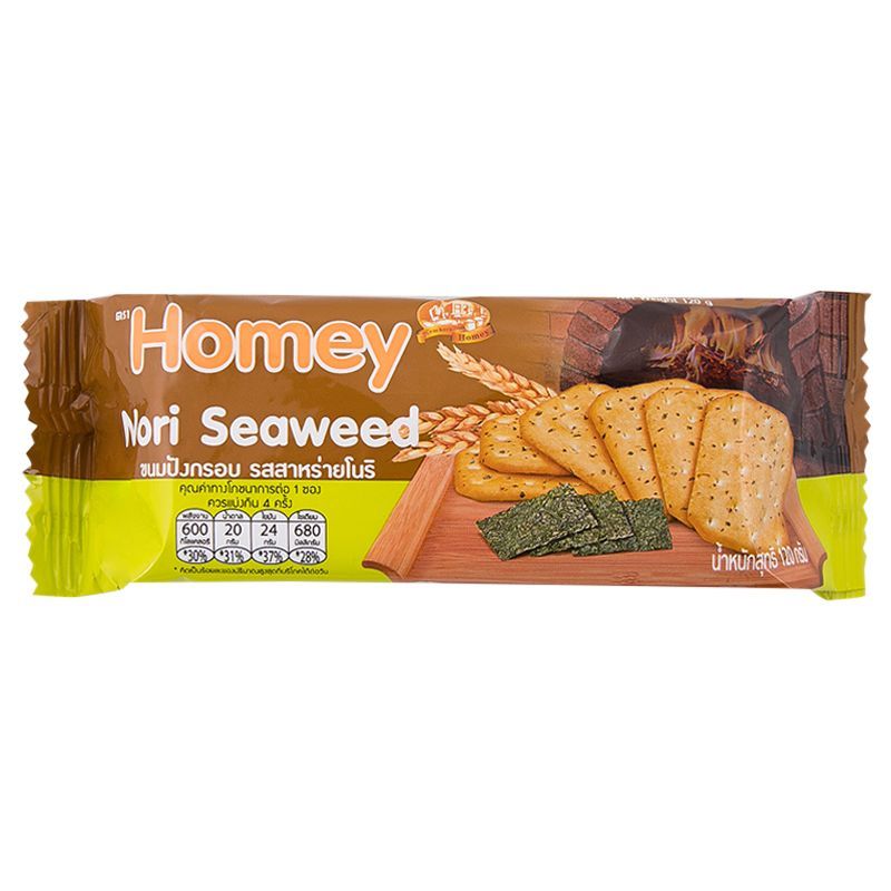 โฮมมี่สหร่ายโนริ 120กรัม Homey Nori Seaweed 120g [หมายเลขบาร์โค้ด 8850987358654]