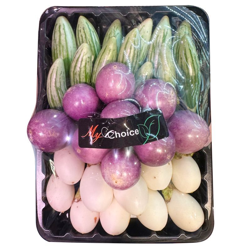 มายช้อยส์มะเขือรวม 250กรัม My Choice Mix Eggplant 250g. [หมายเลขบาร์โค้ด 0000048260084]