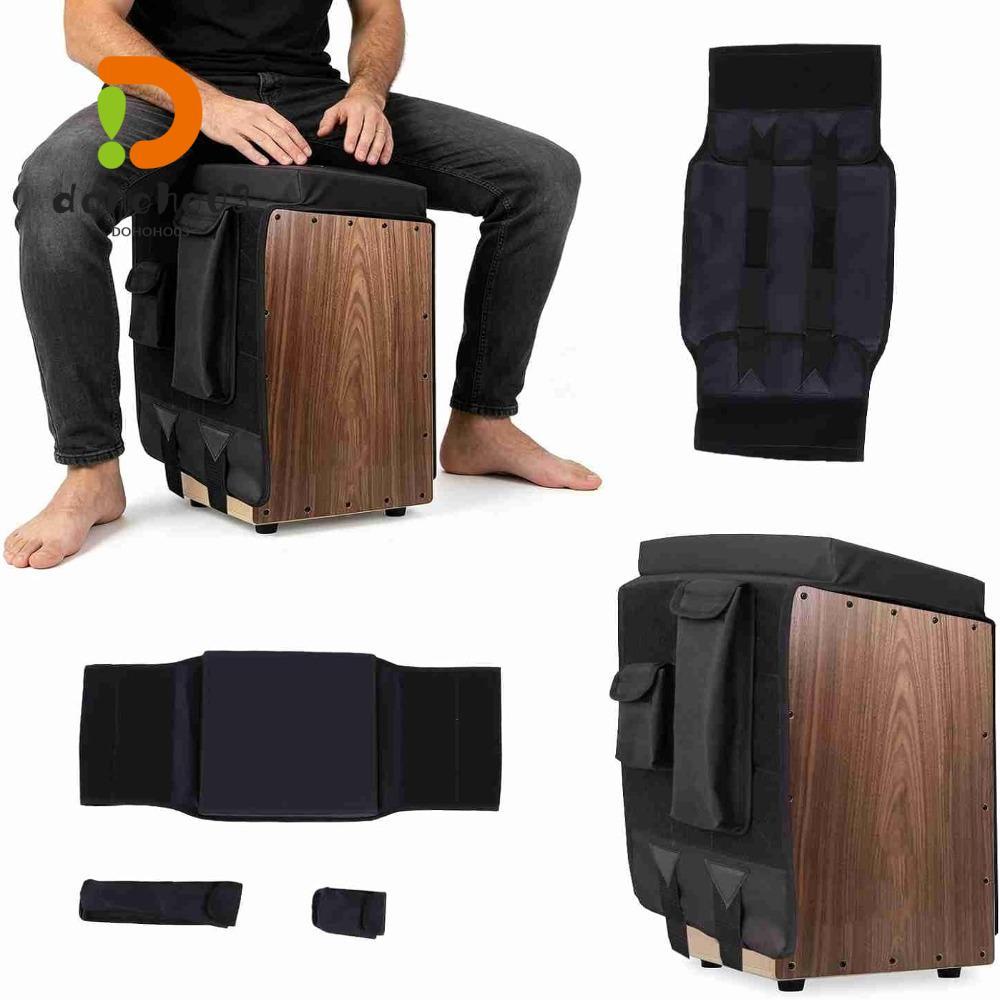 DOHOHPH Cajon , Ergonomic Adjustable Strap Cajon Drum Seat Cushion, Portable Non-Slip Base 2 Side Po
