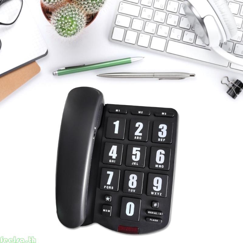 Feela Loud Ringtone โทรศัพท์บ้านคงที่สําหรับอาวุโสและการได้ยินแยกบุคคล