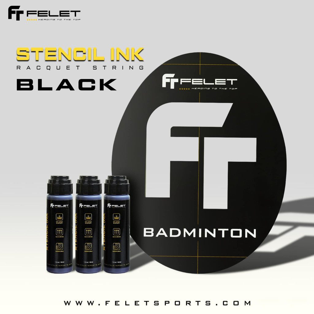 FELET RACQUET STENCIL INK [BLACK/ WHITE/ RED by FELET