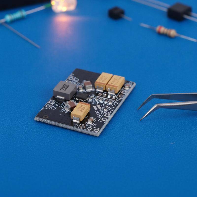 N & U TPS63020 โมดูลก้าวลงอัตโนมัติ 2.5V 3.3V 4.2V 5V Power Converter สําหรับ DIY โครงการอิเล็กทรอนิ