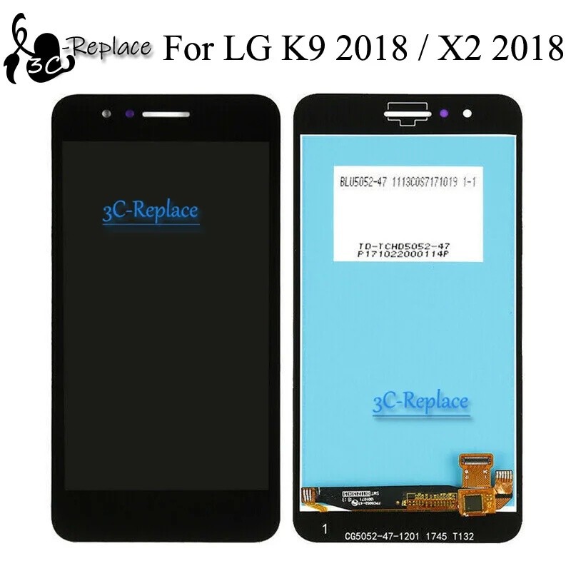 สีดํา 5.0 สําหรับ LG X Series K9 2018/X2 2018 X210EM X210K X210L X210S X210E X210NMW จอแสดงผล LCD To
