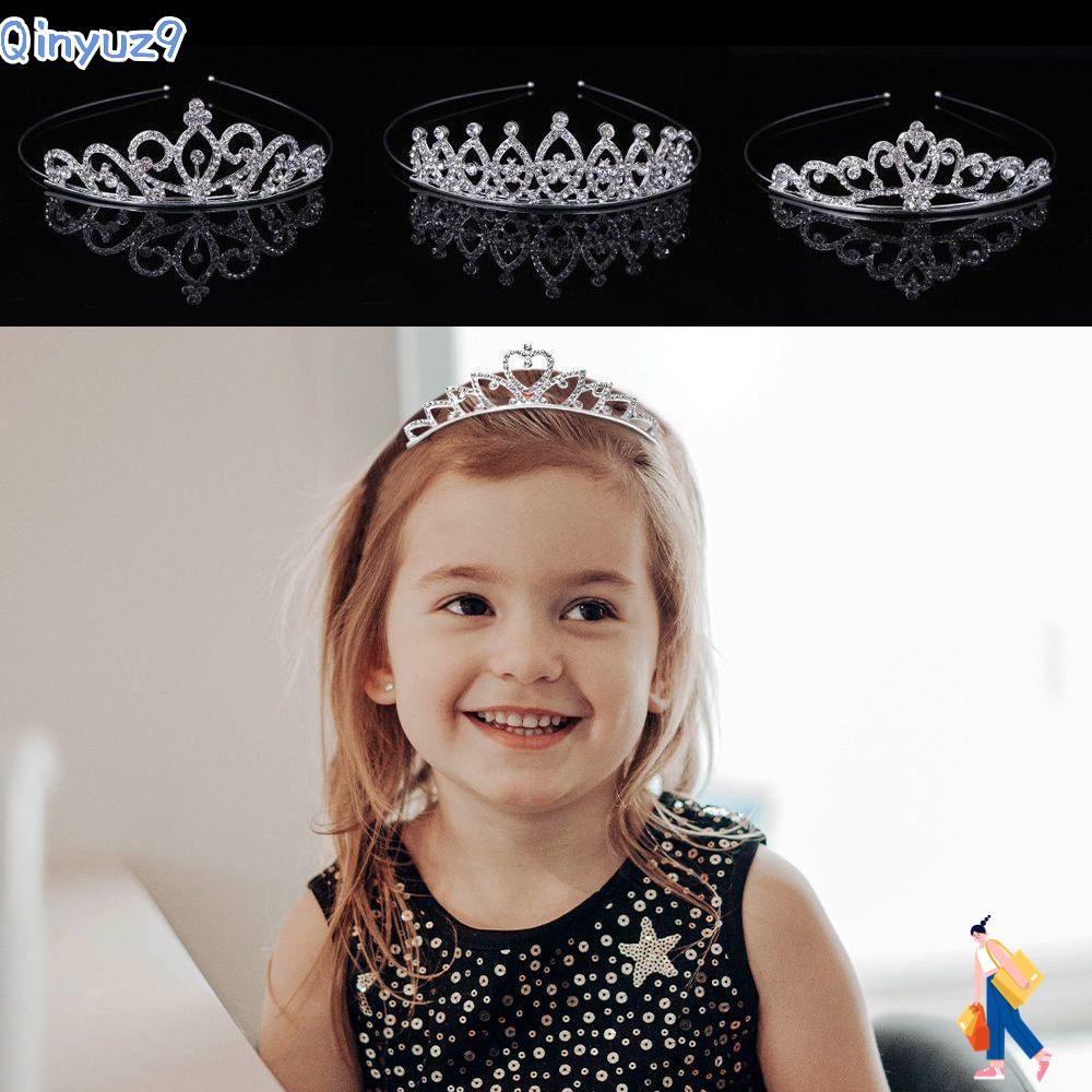 QINYUZ9 Queen Princess Crown เครื่องประดับผมที่คาดผมสําหรับผู้หญิงเจ้าสาวเครื่องประดับผม