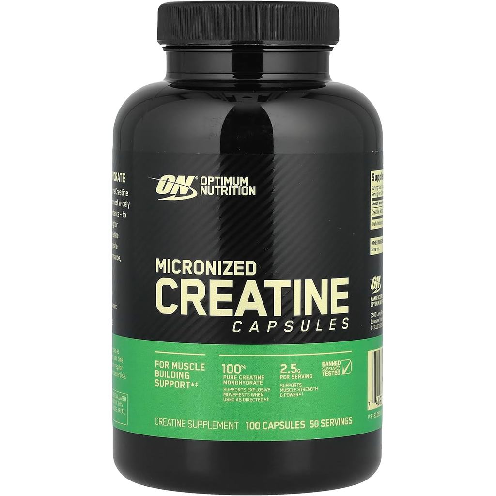 Optimum Nutrition Creatine 2500, 100 แคปซูล(บรรจุอาจวารี)
