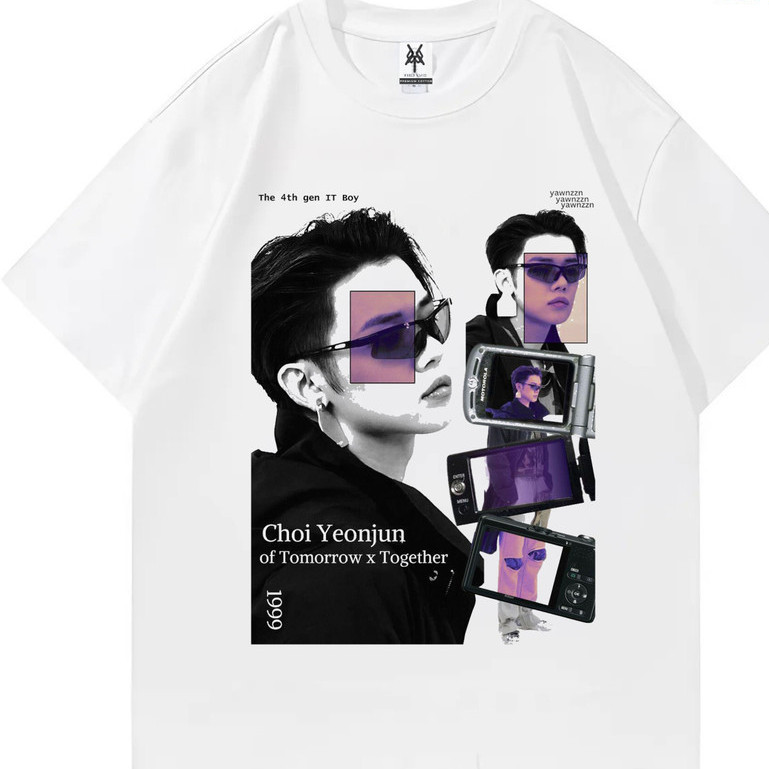 เสื้อยืด KPOP - เสื้อยืดวินเทจ "choi yeonjun TXT" - เสื้อยืดคอนเสิร์ต txt tour - moana - พรุ่งนี้byt