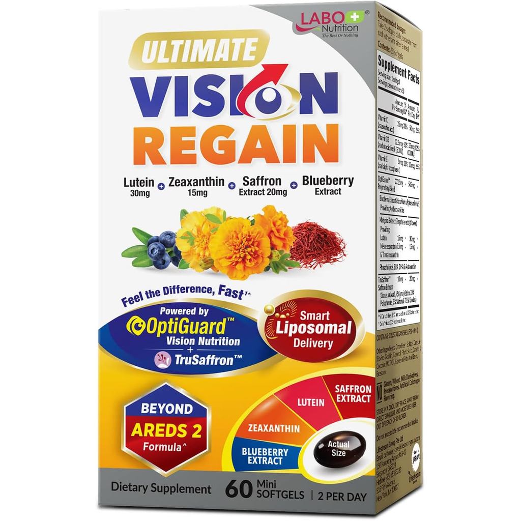LABO Nutrition Ultimate VisionREGAIN Lutein Zeaxanthin Saffron - 60 ซอฟท์เจล