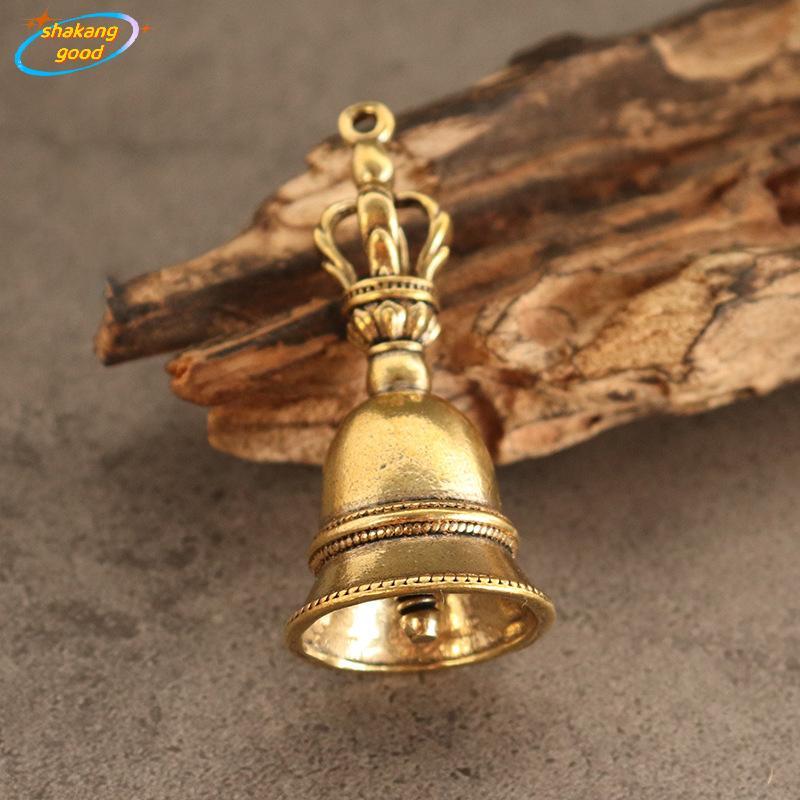 SKTH Vintage ทองเหลือง Bell Charm จี้ DIY พวงกุญแจจี้ตกแต่งบ้านหัตถกรรม SKK