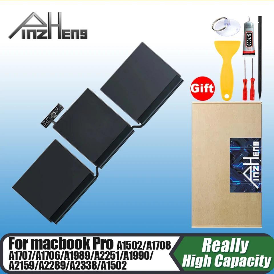 【QJ】PINZHENG แบตเตอรี่แล็ปท็อปสําหรับ MacBook Pro 13 ''A1502 A1706 A1989 A2251 A2159 A2289 A2338 A22
