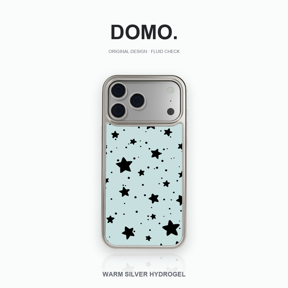 เคสไฮโดรเจลขอบเงินลายสีมิ้นต์สำหรับ iPhone 18 Pro Max 18 Pro 18 17 Pro Max 17 Pro 17 Air 16 15 14