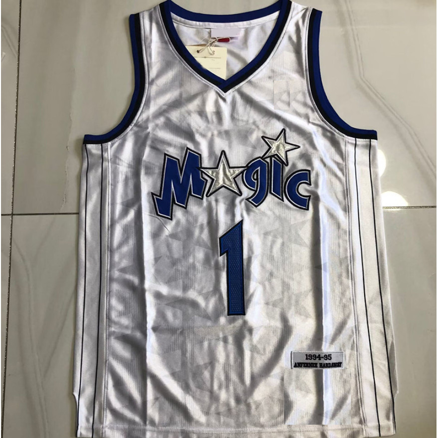 เสื้อบาสเก็ตบอลปักเต็ม Orlando Magic Jersey McGrady Hardaway ONeal