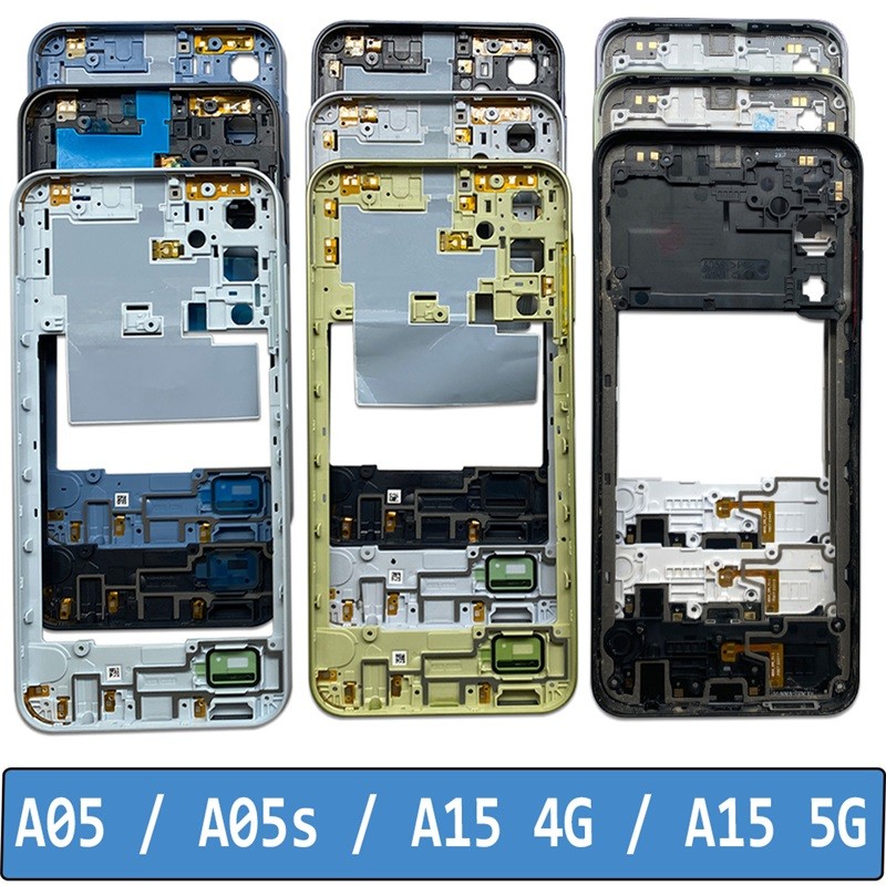 SAMSUNG ใหม่กลางกรอบแผ่นด้านหลังกล้องเลนส์อะไหล่ซ่อมสําหรับSamsung A05 A05S A15 4G A155F 5G A156B
