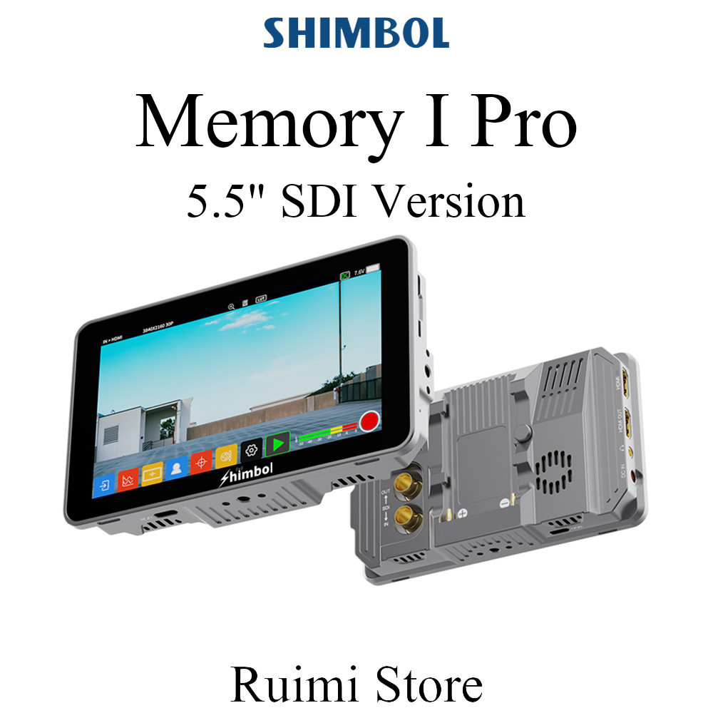 Shimbol Memory I Pro 5.5" SDI 3D LUT เครื่องบันทึกหน้าจอสัมผัสบนกล้อง Field Monitor 2000Nit Daylight