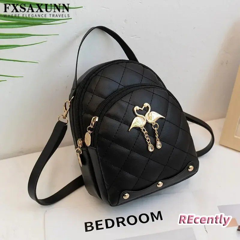 Women's Fashion Backpack, Mini Women's Backpack With Swan Tassel Pendant, Mini Backpack Phone Bag RE