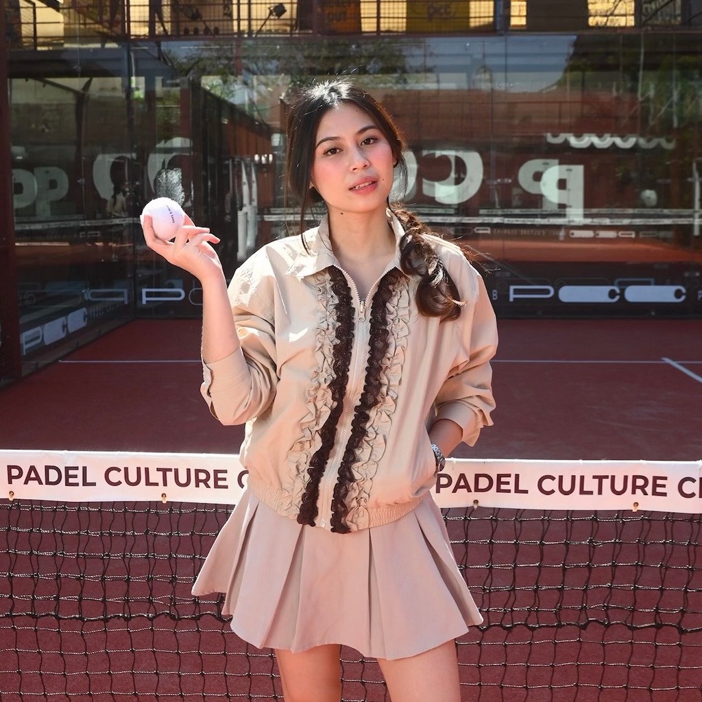 Bling It On - IORA SPORTS JACKET - ลูกไม้ร่มชูชีพผู้หญิงผู้หญิงลูกไม้ Padel เทนนิสวิ่งเสื้อกีฬา