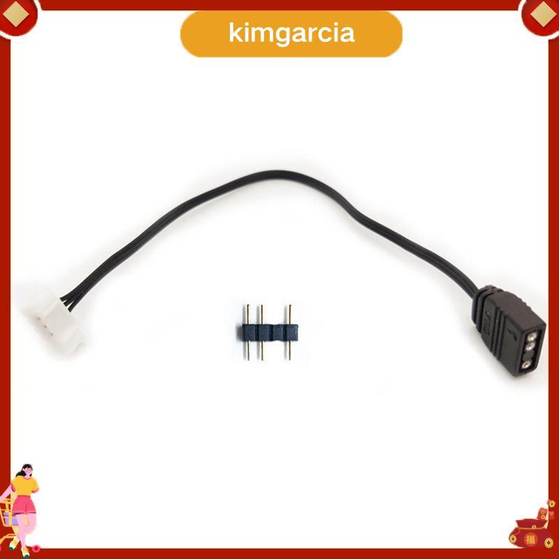 kimgarcia 6Pin ถึง 5V ARGB 3Pin สายแปลงสําหรับพัดลมคอนโทรลเลอร์สายเคเบิลอะแดปเตอร์พัดลม