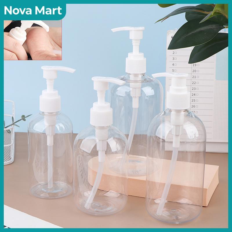 NOVA Mart 200-500มล. ขวดปั๊มเปล่าแบบพกพา, กระบอกโลชั่นแชมพูขวดรีฟิลที่ทนทานสำหรับสบู่เหลว