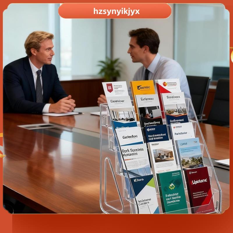hzsynyikjyxFor 1/3 A4 ขนาดผู้ถือวรรณกรรม 5 ชั้นตาราง Brochure Stand, Leaflet & Brochure ผู้ถืออะคริล