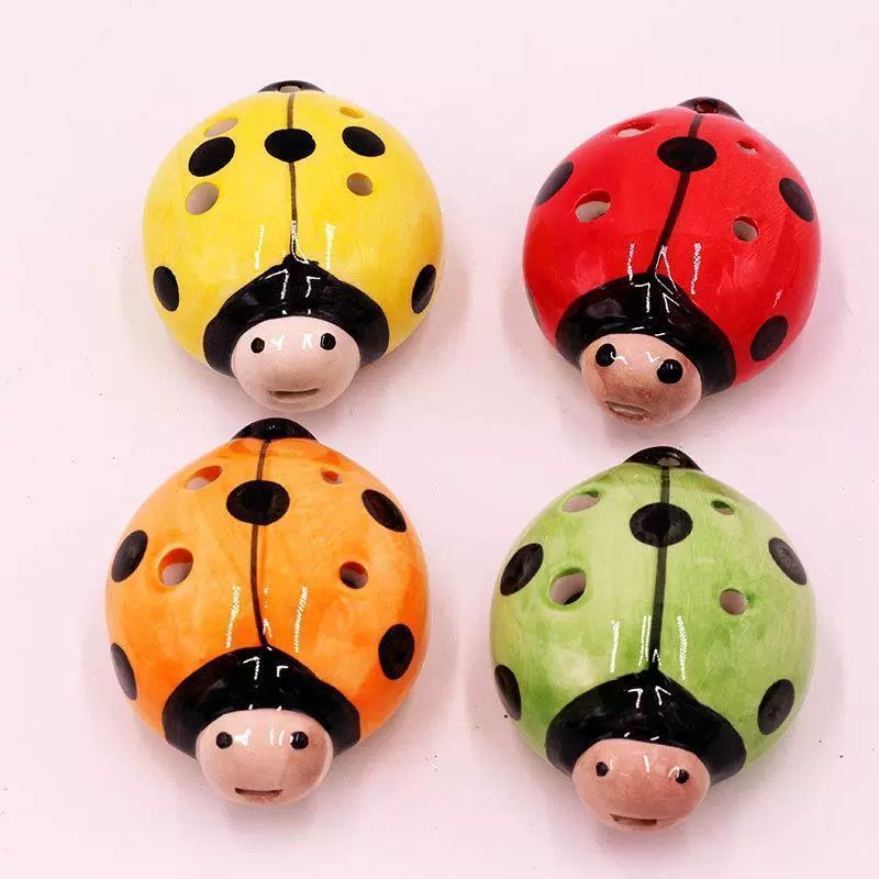 ที่ขายดีที่สุดสั้น-ปาก Ocarina 6 หลุมเริ่มต้น Six-Hole Ocarina Alto C-Key Crack ทาสีมือ AC Ocarina
