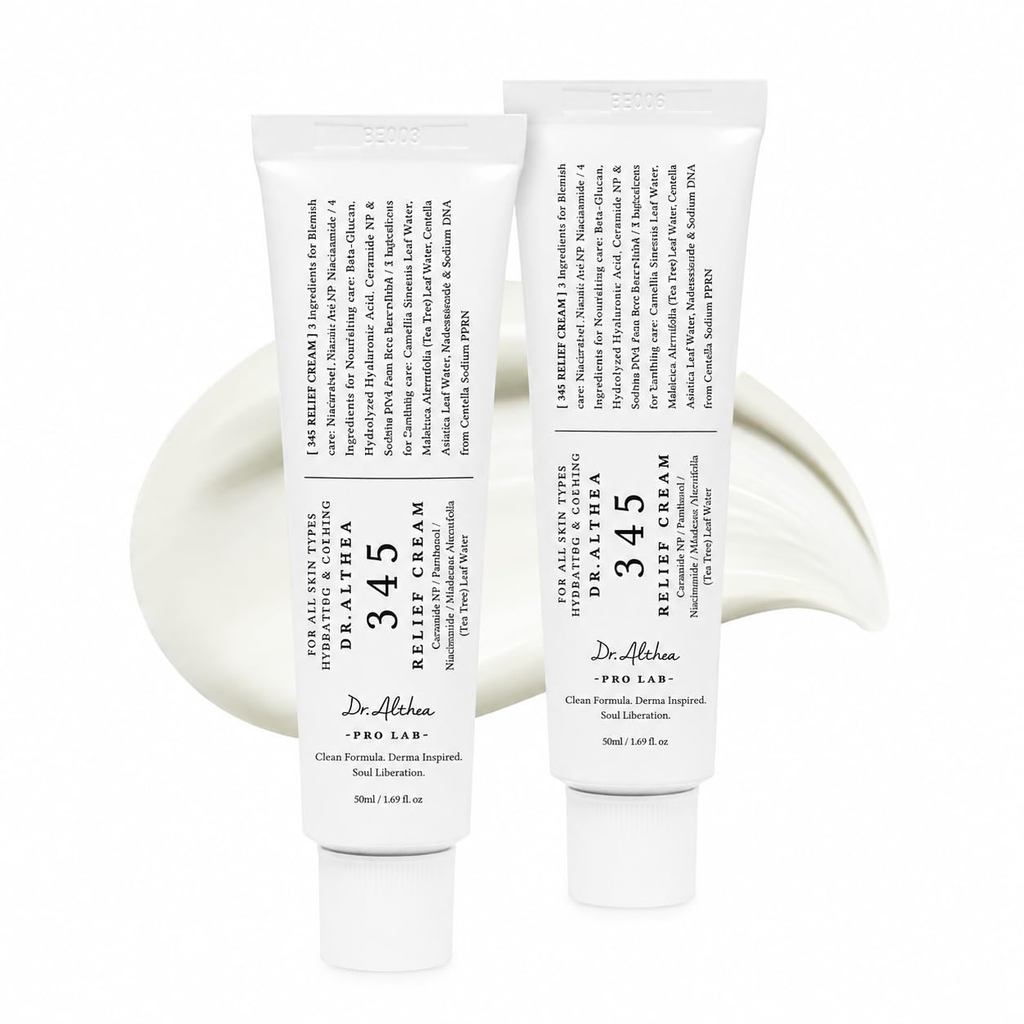 Dr.Althea 345 Relief Cream Daily Face Moisturizer, 1.69 Fl Oz, แพ็ค 2 ชิ้น