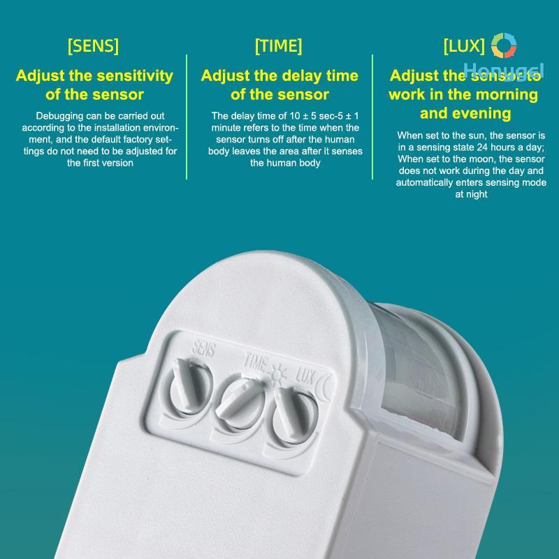 {Honyge1} PIR เซ็นเซอร์อินฟราเรด AC 110V 220V Human Motion Sensor สวิตช์ออปติคอลการตรวจจับระยะทาง Op