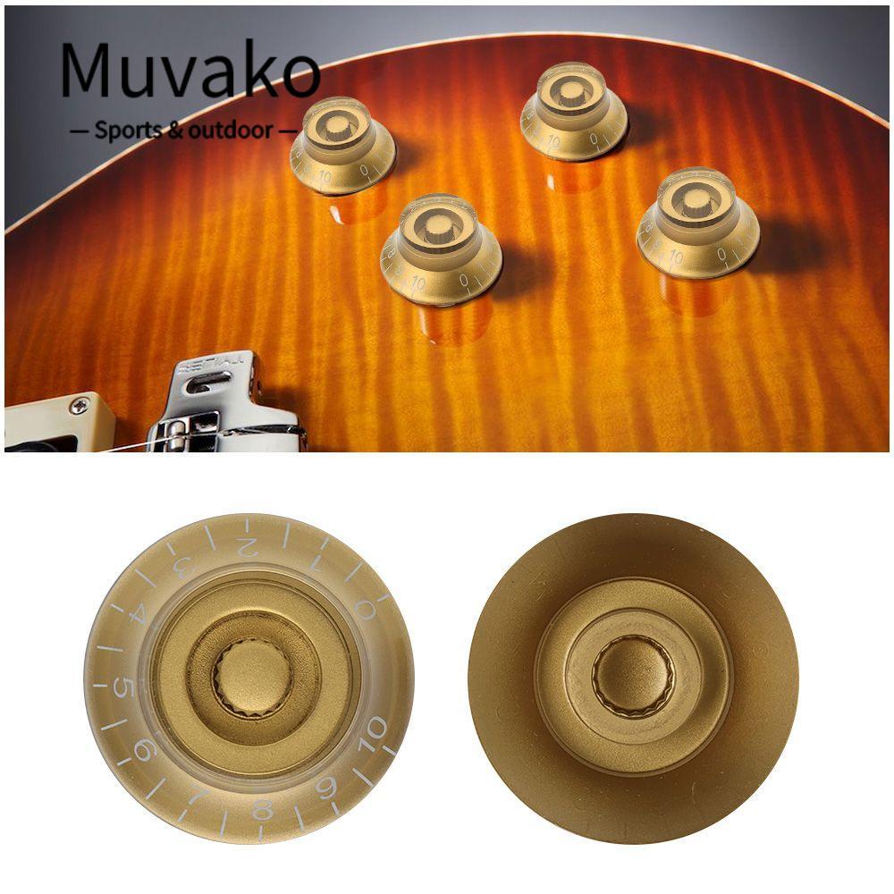 MUVAKO Tone Volume Knobs Universal Guitar Accessories Replacement Hat Shape Knob for Les Paul LP