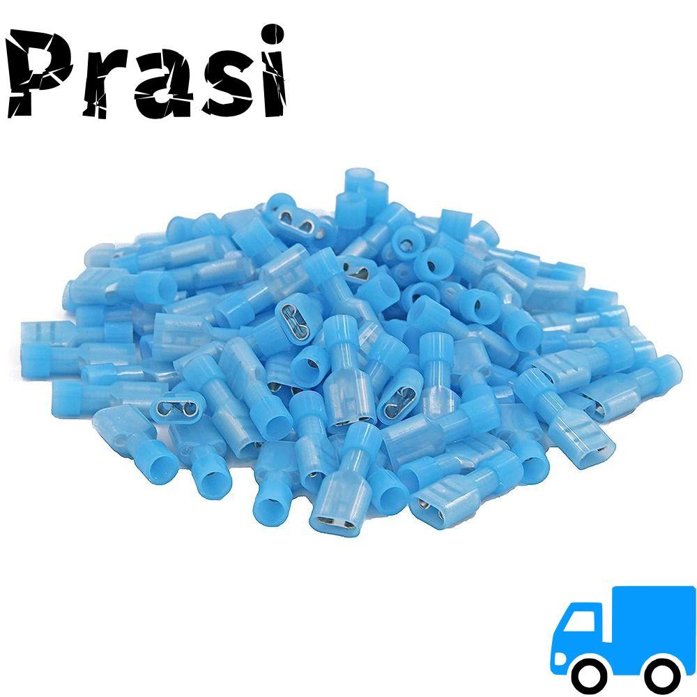 PRASI 100 ชิ้นลวดตัดการเชื่อมต่ออย่างรวดเร็ว, ไนลอนฉนวน 16-14 AWG Spade Wire Connectors, Spade Termi
