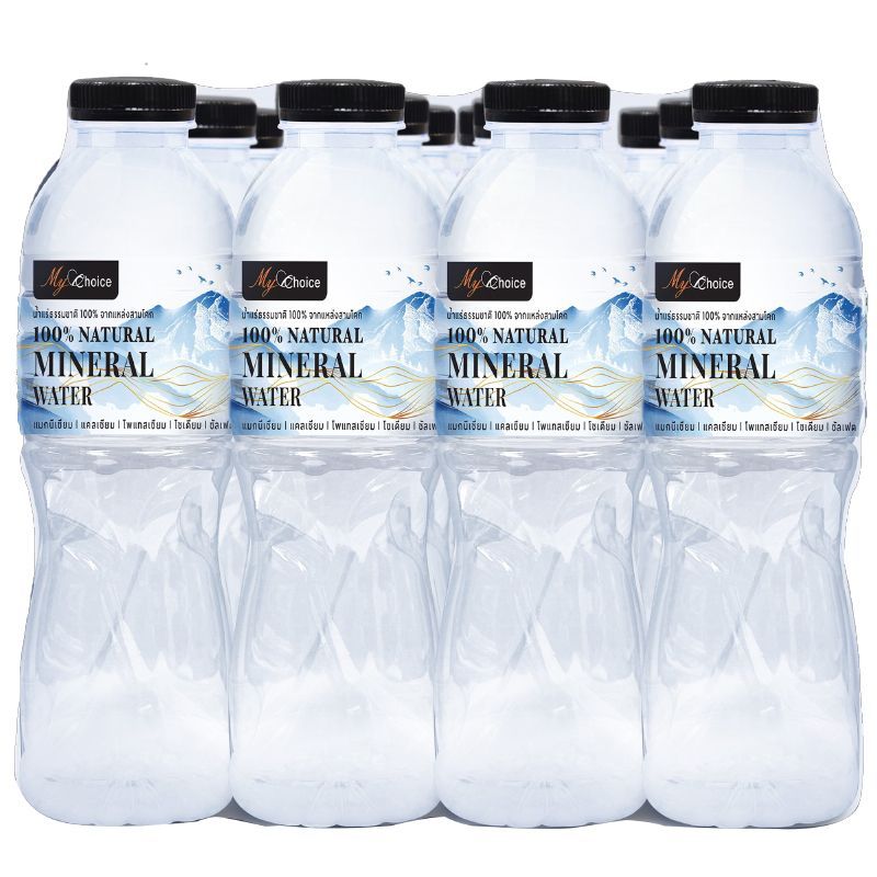 มายช้อยส์น้ำแร่ 600มล. แพค 12 My Choice Mineral Water 600ml. Pack 12