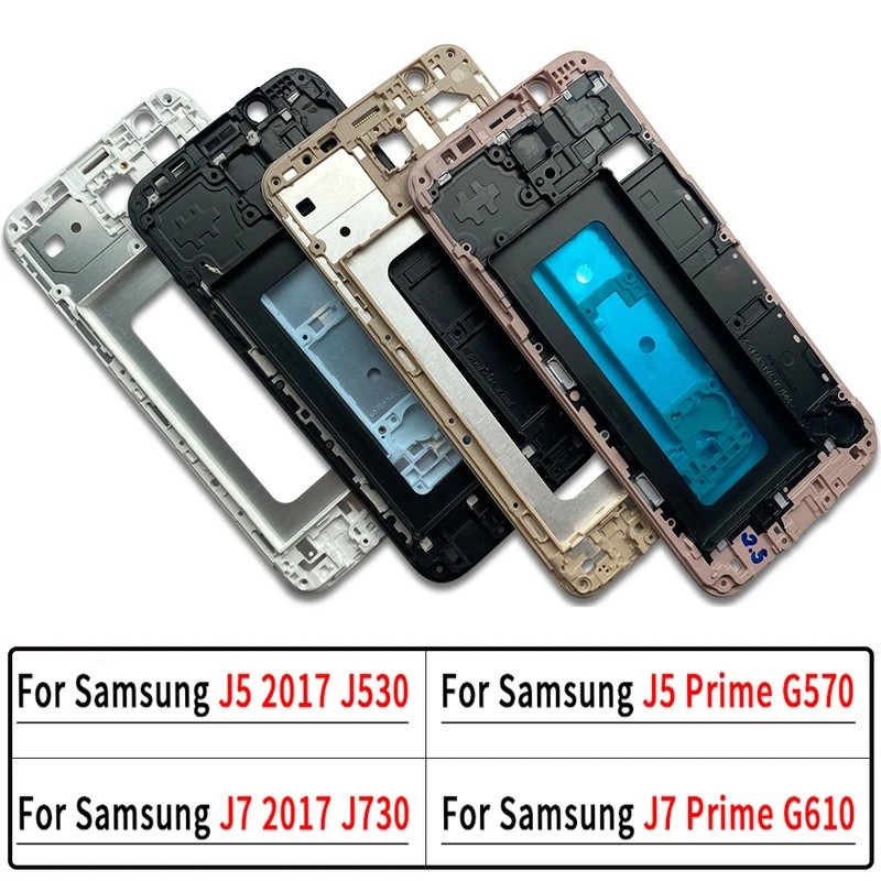 ที่อยู่อาศัย LCD กรอบด้านหน้า chaiss ฝาครอบกรอบกลางซ่อมสําหรับ Samsung J5 J7 2017 J530 J730 J5 J7 Pr