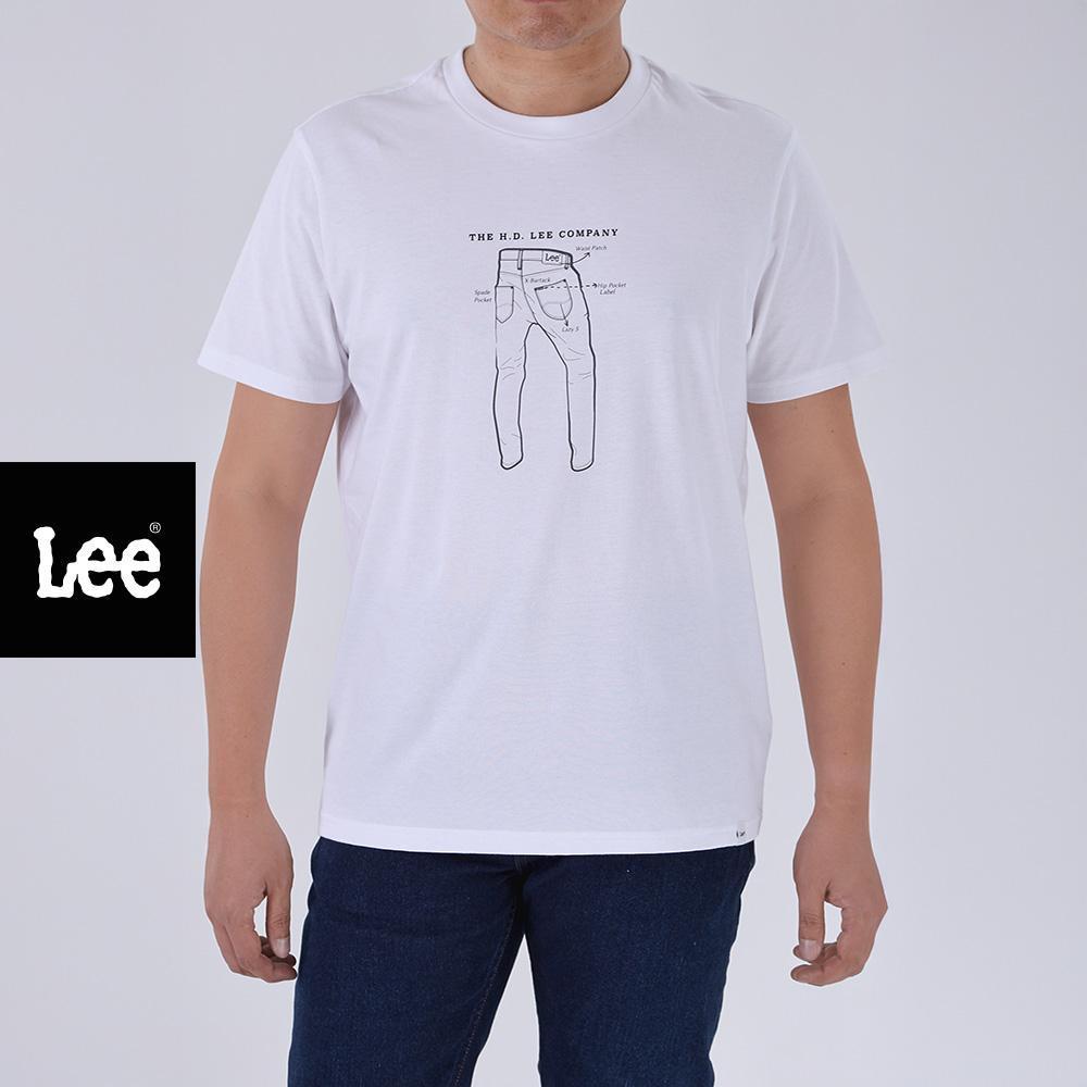 LEE เสื้อยืดแขนสั้นผู้ชาย รุ่น LE S326MTSSN26 สีขาว