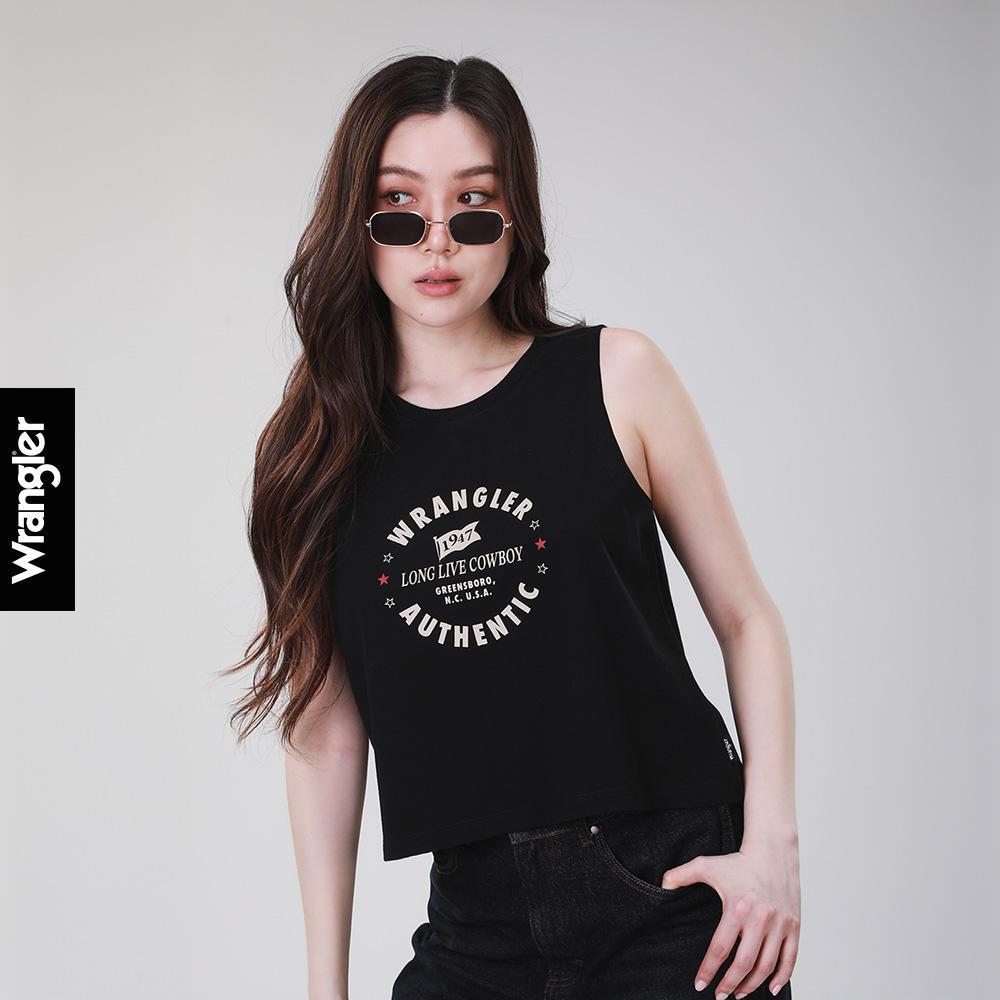 WRANGLER เสื้อยืดแขนกุดผู้หญิง คอลเลคชั่น Wrangler Legends รุ่น WR S226WTSLN14 สีดำ