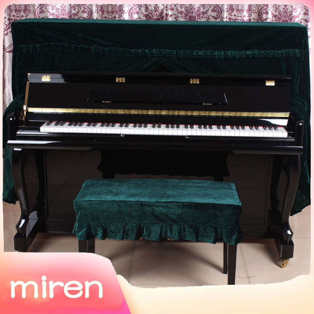 miren-the Upright Piano Dust Cover ตกแต่งอุปกรณ์เสริม Pluche สำหรับเครื่องดนตรี()