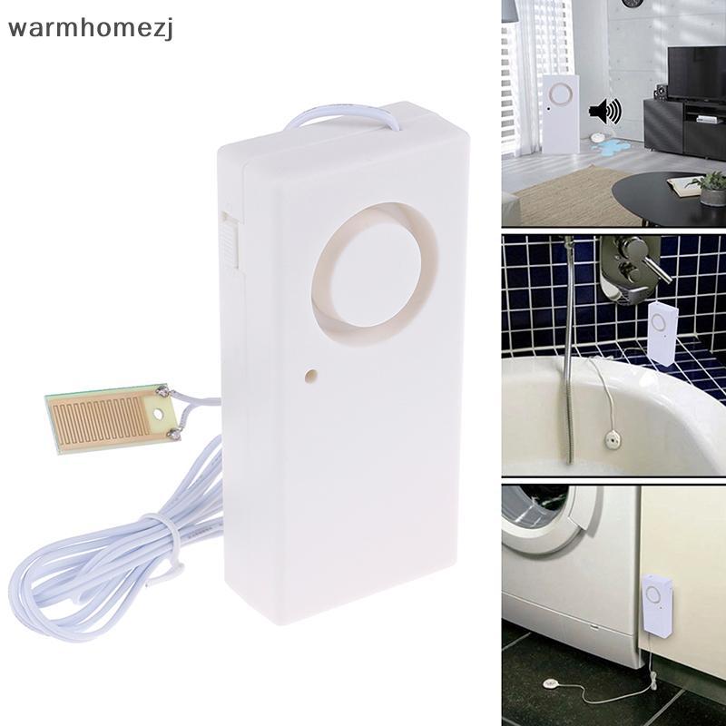 Warmhomezj เครื่องตรวจจับสัญญาณเตือนการรั่วไหลของน้ํา 120dB เซ็นเซอร์การรั่วไหลของน้ํา การแจ้งเตือนทางน้ําท่วม สงครามสัญญาณเตือนภัยล้น