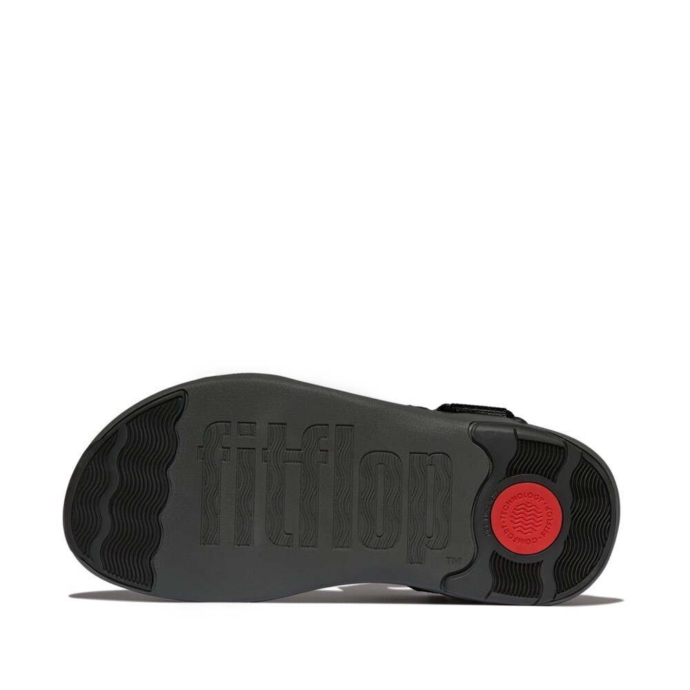 FITFLOP صندل رجالي F-Mode Go بحزام قابل للتعديل — أسود — صورة 4