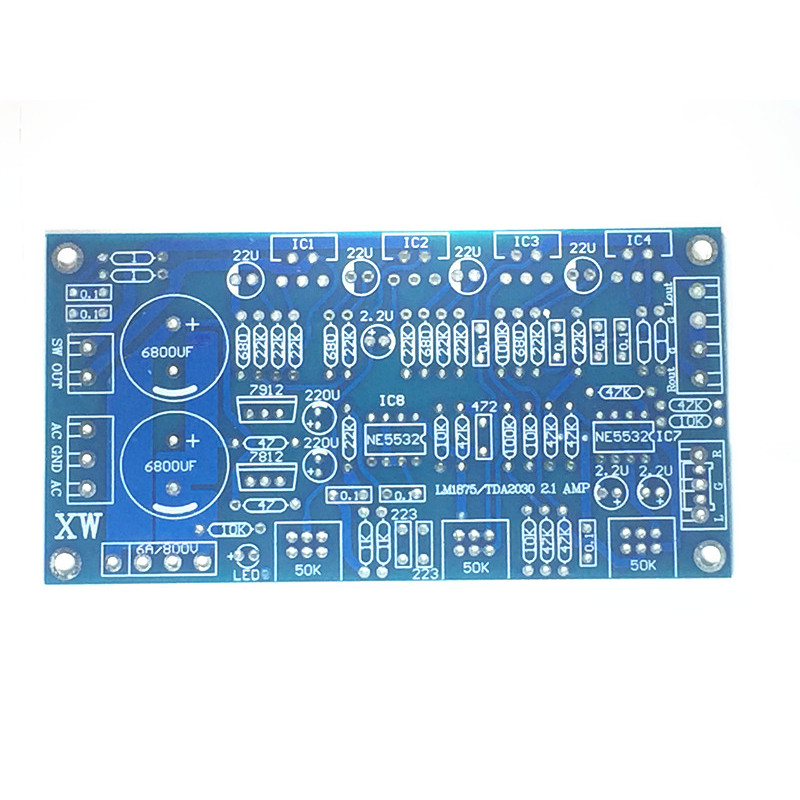 TDA2030A 2.1 Power Amplifier Board Parts คอมพิวเตอร์ Super Bass Preamp Tone Desktop Power Amplifier 