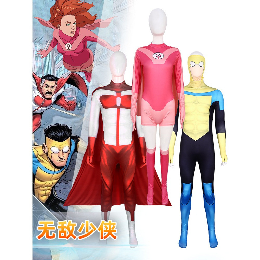 ชุดคอสเพลย์ Invincible Boy cos Omni Man ชุดบอดี้สูทและเสื้อคลุม