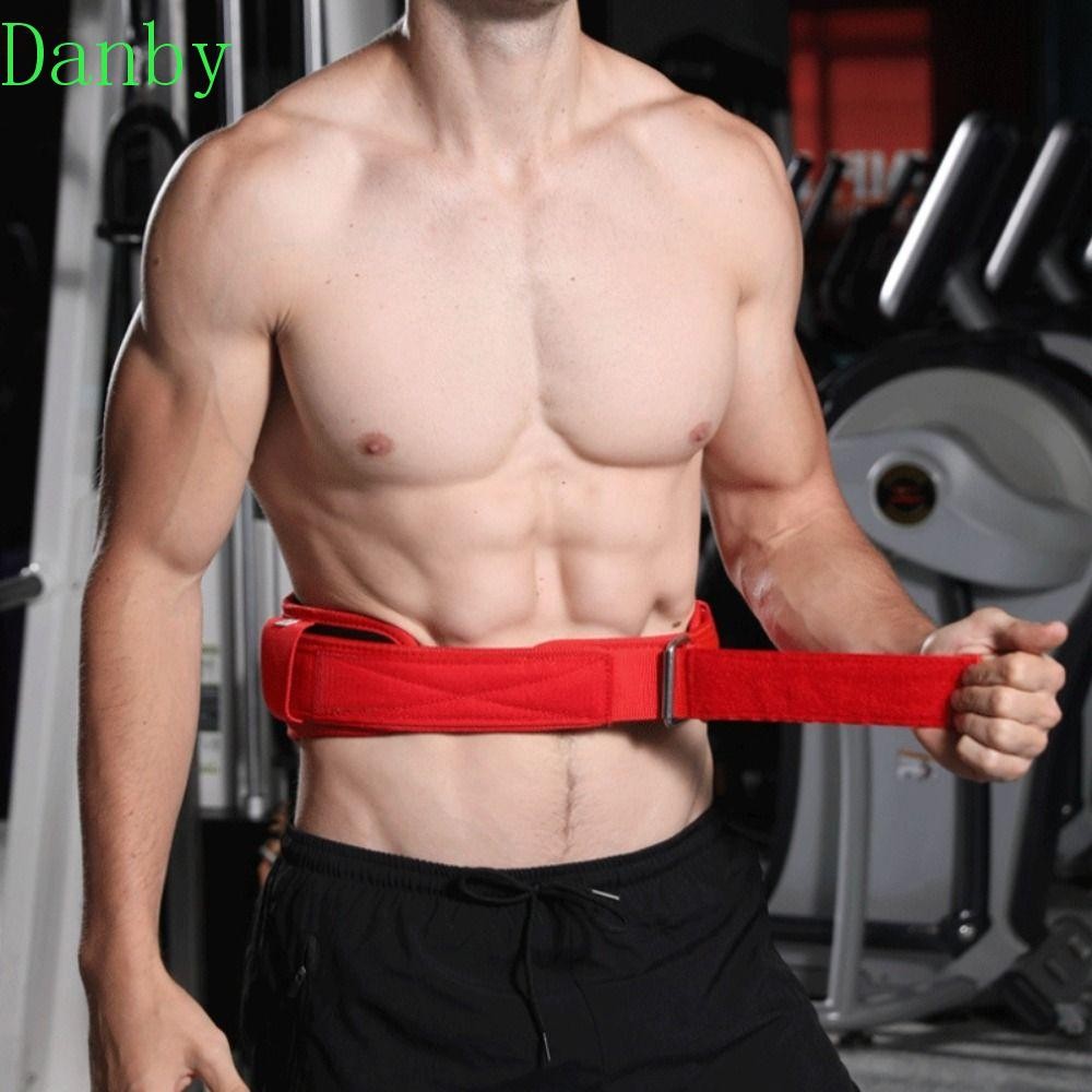 DANBY เข็มขัดฟิตเนส,ปรับปลอดภัย Weightlift รองรับเอว, ทนทาน Crossfit เพาะกาย Deadlift ออกกําลังกาย P