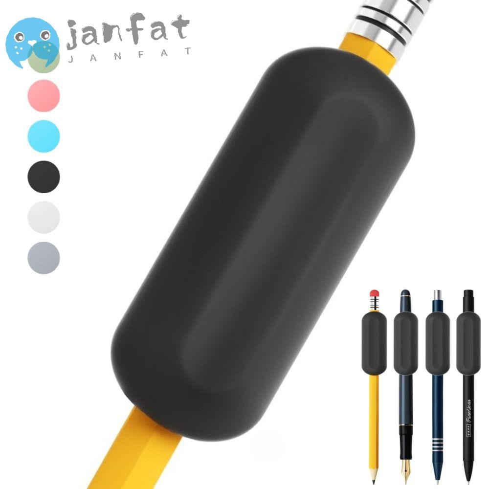 JANFAT การเขียนด้วยลายมือ Aid, ซิลิโคน 1oz Weighted Pencil Grip, ปรับปรุง Penmanship สีสันเด็กผู้สูงอายุและเทรนเนอร์การเขียนพิเศษสําหรับออทิสติก ADHD Tremors Dyspraxia