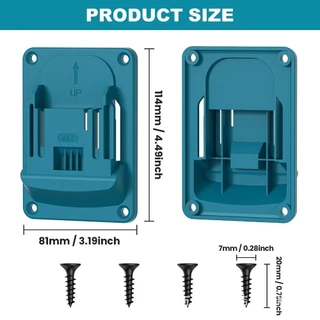 FLIPPEQ6 ที่วางเครื่องมือไฟฟ้า, ขายึดแบตเตอรี่ติดผนังทนต่อการสึกหรอแบบติดผนัง, ฐานแบตเตอรี่ที่ทนทานใช้งานง่ายสําหรับ Makita 18V