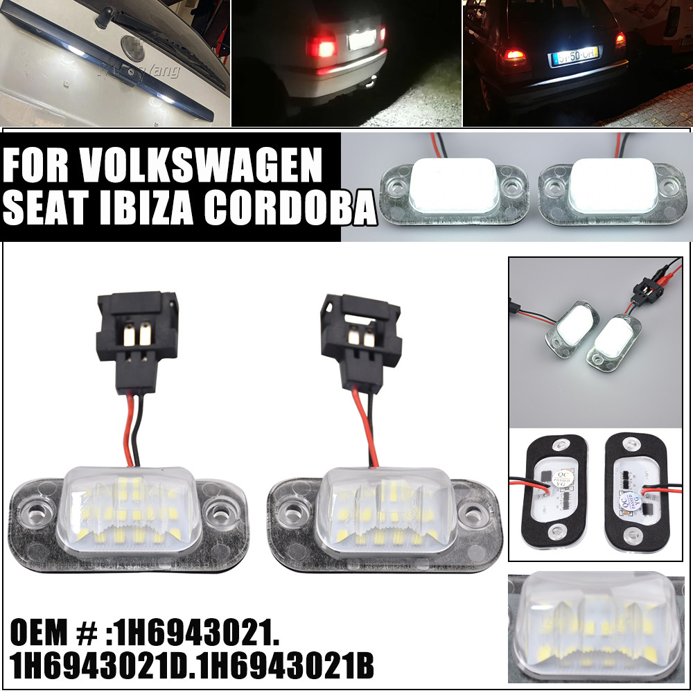 2 ชิ้นสําหรับ VW Golf Mk3 Polo 3 Cabriolet ที่นั่ง Ibiza Cordoba Vario 6K ข้อผิดพลาดฟรี LED จํานวนใบ