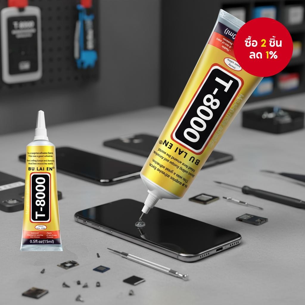 กาวเหนียวพิเศษสําหรับซ่อมหน้าจอโทรศัพท์มือถือและแท็บเล็ต กาวใส T8000 สําหรับฝาหลังและกรอบ