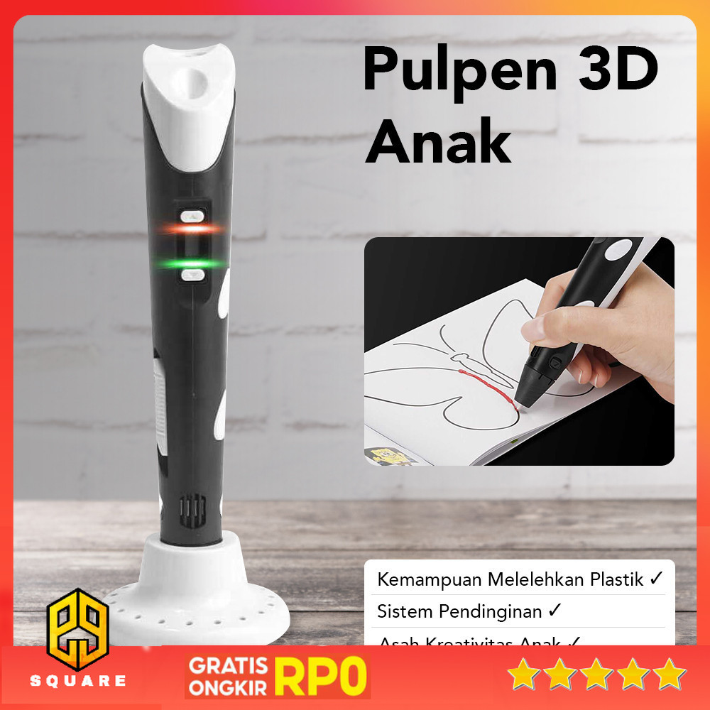 EGREE 3D การพิมพ์ปากกาสําหรับเด็ก Magic Drawing Filament EU Plug - P62-2 Original 99 Square