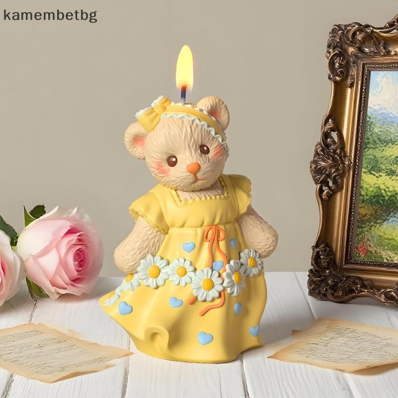 Kamembetbg 3D หมีน่ารักเรซิ่นแม่พิมพ์สําหรับเทียนสบู่ทําซิลิโคน Fondant ช็อกโกแลต Candy แม่พิมพ์สําหรับตกแต่งเค้ก DIY ศิลปะหัตถกรรมของขวัญ Mould TH